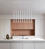 Minimalist Black Cylinder Pendant Light Metal Dimmable for Kitchen Islands