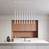 Minimalist Black Cylinder Pendant Light Metal Dimmable for Kitchen Islands