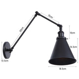Industrial Adjustable Iron Wall Light