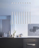 Minimalist Black Cylinder Pendant Light Metal Dimmable for Kitchen Islands