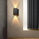 Minimalist Square Wall Light Fixture Metal for Bedroom, Anti-Glare