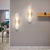 Modern Marble LED Wall Light for Bedside, Anti-Glare