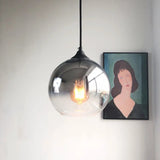 Modern Glass Globe Pendant Light Dimmable for Dining Room