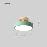 Nordic Hallway Round Led Semi Flush Ceiling Light