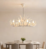 Deer Antler Pendant Light Adjustable Mid Century Style for Dining Room