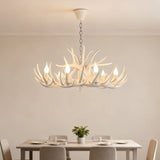 Mid Century Deer Antler Chandelier Height Adjustable for Dining Room