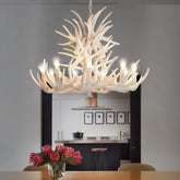 Mid Century Deer Antler Chandelier Height Adjustable for Dining Room