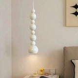 Nordic Cream Pendant Light Metal Dimmable for Bedside, Gourd Design