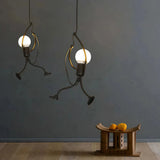 Modern Iron Man Pendant Light Dimmable for Dining Room