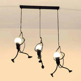 Modern Iron Man Pendant Light Dimmable for Dining Room
