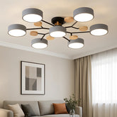 Nordic Wooden Multi Ceiling Light for Living Room