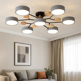 Nordic Wooden Multi Ceiling Light for Living Room