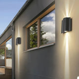 Modern Outdoor Up and Down Wall Light Aluminum Black for Exterior Wall, IP65