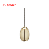 Post Modern Jute Rope Multi Light Glass Pendant