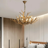 Antler-effect chandelier with branching rustic design