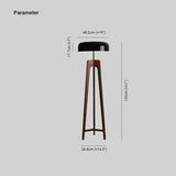 Trio Tripod Natural Wood Floor Lamp for Living Room