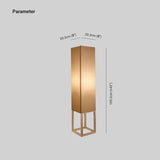 Modern Wood Floor Lamp in Rectangular Shape
