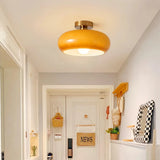 Bauhaus Retro Glass Flush Ceiling Light for Hallways