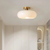 Bauhaus Retro Glass Flush Ceiling Light for Hallways
