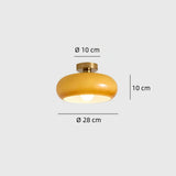 Bauhaus Retro Glass Flush Ceiling Light for Hallways
