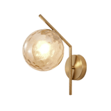 Modern Globe Glass Wall Light Dimmable for Bedroom