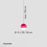 Nordic Coloured Glass Pendant Light Dimmable for Dining Room