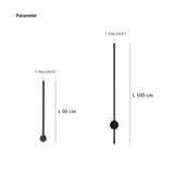 Linear Exterior Wall Light Waterproof Minimalist Design Metal Black