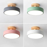 Macaron Wooden LED Ceiling Light for Corridor