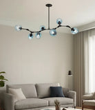 Mid Century Branching Bubble Chandelier Glass for Living Room, Arm Adjustable