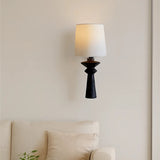 Vintage Fabric Wood Wall Light In Living Room