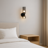 Nordic Glass Up and Down Wall Light for Bedside, Anti-Glare LED