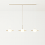 Modern White Glass Pendant Lights Dimmable for Dining Rooms