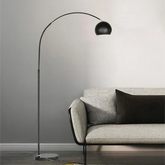 Minimalist Arc Curved Floor Lamp Metal Dimmable for Living Room