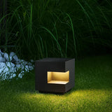 Solar Waterproof Outdoor Cube Floor Lamp for Garden