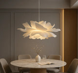 Flower Pendant Light Dimmable Modern White Metal for Dining Room