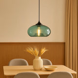 Retro Colorful Glass Pendant Light LED Dimmable for Dining Rooms