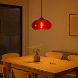 Retro Colorful Glass Pendant Light LED Dimmable for Dining Rooms