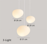 Nordic Opal Glass Pendant Light Dimmable for Dining Room