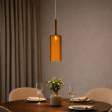 Modern Colourful Glass Pendant Light Dimmable for Dining Rooms