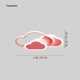 42 cm and 52 cm cloud ceiling light size options