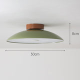 Cream Eye-Caring Flush Green Ceiling Light