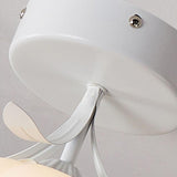 Hallway Flower Semi Flush Ceiling Light Glass with Anti Glare