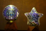 3D Fireworks Modern Crystal Table Lamp