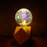 3D Fireworks Modern Crystal Table Lamp