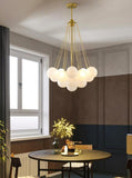 Nordic Chain Glass Orb Chandeliers for Living Room