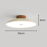 Cream Eye-Caring Flush Green Ceiling Light