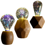 3D Fireworks Modern Crystal Table Lamp