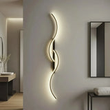 Modern Wave Wall Light Metal with Dimmable LED for Living Room
