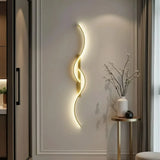 Modern Wave Wall Light Metal with Dimmable LED for Living Room
