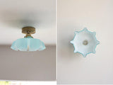 Vintage Brass Glass Pendant Lighting Fixtures